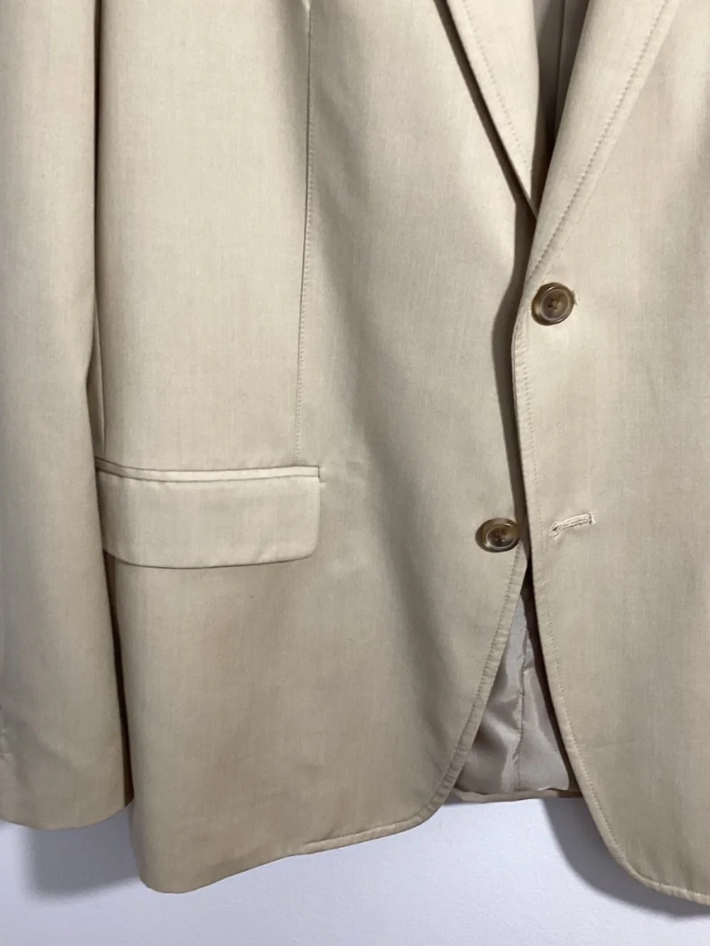 NWOT MEN'S AMERICAN RAG SIZE LARGE SLIM FIT BEIGE BLAZER